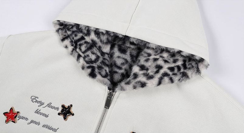 MEDM Reversible Leopard Fur Hooded Jacket