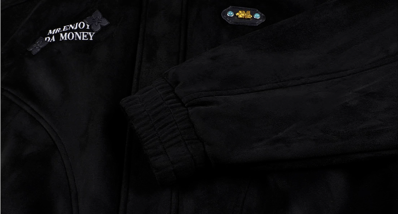 MEDM Detachable Collar Suede Jacket