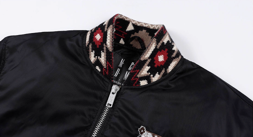 MEDM Ethnic Trim MA-1 Bomber Jacket