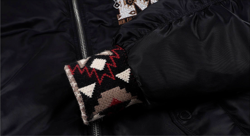 MEDM Ethnic Trim MA-1 Bomber Jacket