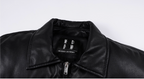MEDM PU Leather 3D Embroidered Puffer Jacket