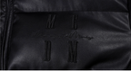 MEDM PU Leather 3D Embroidered Puffer Jacket