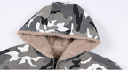 MEDM Detachable Fur Camouflage Hooded Jacket