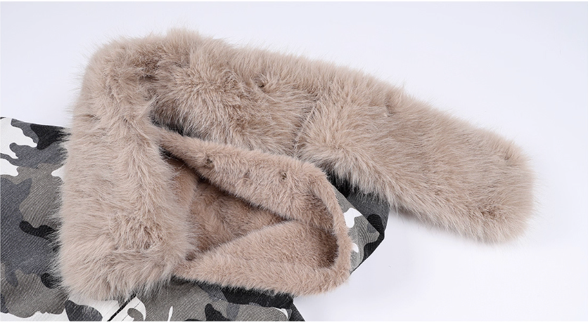 MEDM Detachable Fur Camouflage Hooded Jacket