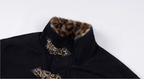 MEDM Leopard Collar Belted Work Jacket