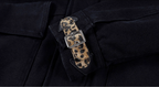 MEDM Leopard Collar Belted Work Jacket