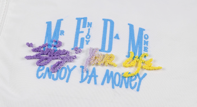 MEDM Gradient Embroidered Puffer Jacket