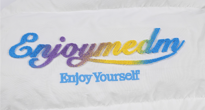 MEDM Gradient Embroidered Puffer Jacket