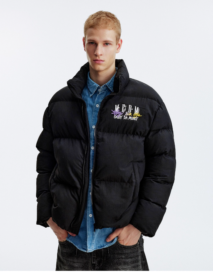 MEDM Gradient Embroidered Puffer Jacket