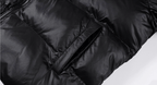 MEDM Leopard Leather Patch Puffer Jacket