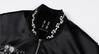 MEDM Rose Embroidered Gemstone MA-1 Bomber Jacket