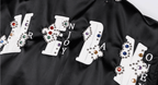 MEDM Gemstone Studded Leather Patch MA-1 Bomber Jacket