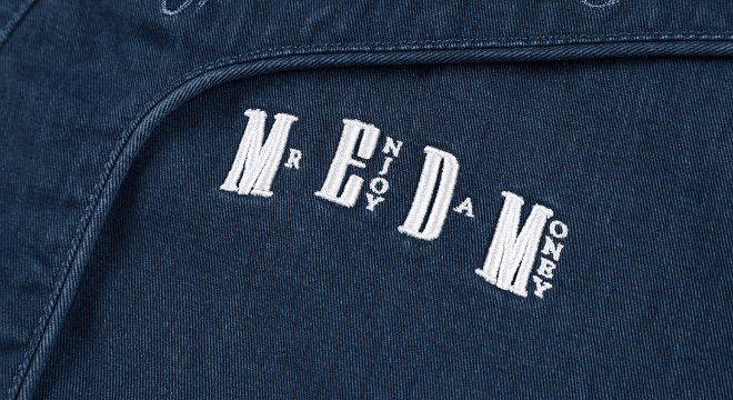 MEDM Fur Lined Washed Work Hooded Jacket