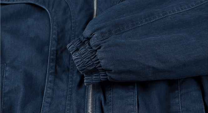 MEDM Fur Lined Washed Work Hooded Jacket