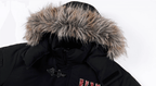 MEDM Detachable Fur Metal Snaps Down Jacket