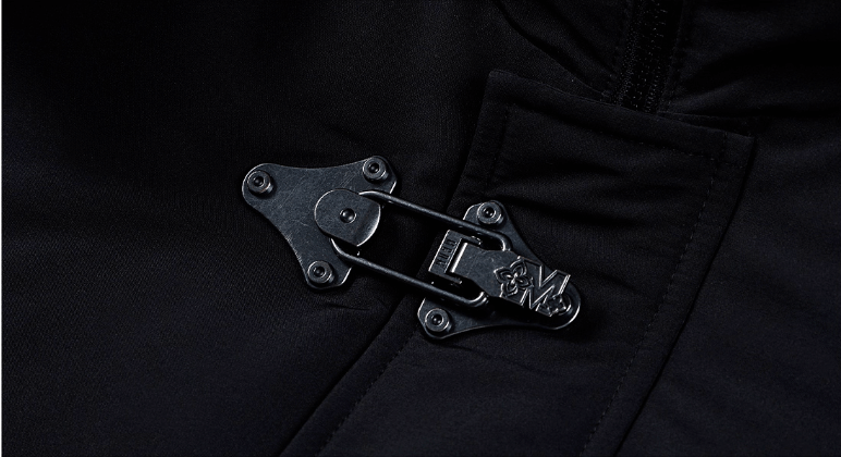 MEDM Detachable Fur Metal Snaps Down Jacket