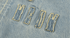 MEDM Corduroy Collar Washed Denim Jacket