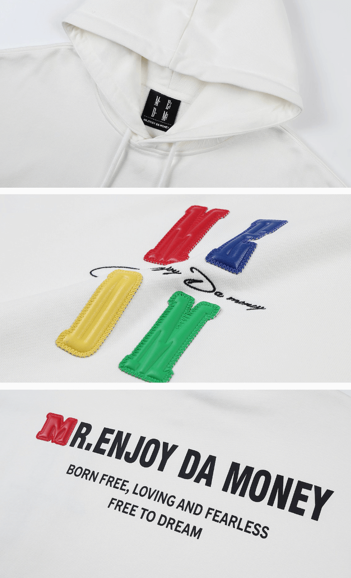 MEDM Rainbow Embossed Logo Hoodie