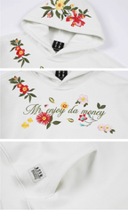 MEDM Colorful Floral Embroidered Hoodie