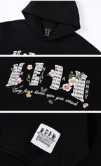 MEDM Mini Patchwork Floral Embroidered Hoodie
