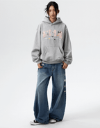 MEDM Mini Patchwork Floral Embroidered Hoodie