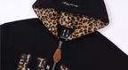 MEDM Leopard Faux Fur Layered Zip Up Hoodie