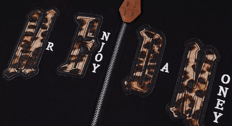 MEDM Leopard Faux Fur Layered Zip Up Hoodie
