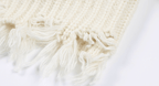 MEDM Frayed Hem Floral Embroidered Knit Cardigan
