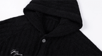 MEDM Stripe Knit Hooded Cardigan