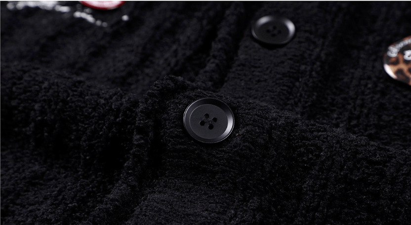 MEDM Stripe Knit Hooded Cardigan