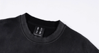 MEDM Frayed Logo Patch Washed Distressed Long Sleeve Tee