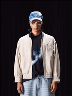 Labt Suede Leather Lined Plaid Harrington Jacket