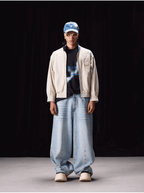 Labt Suede Leather Lined Plaid Harrington Jacket