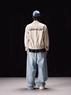 Labt Suede Leather Lined Plaid Harrington Jacket