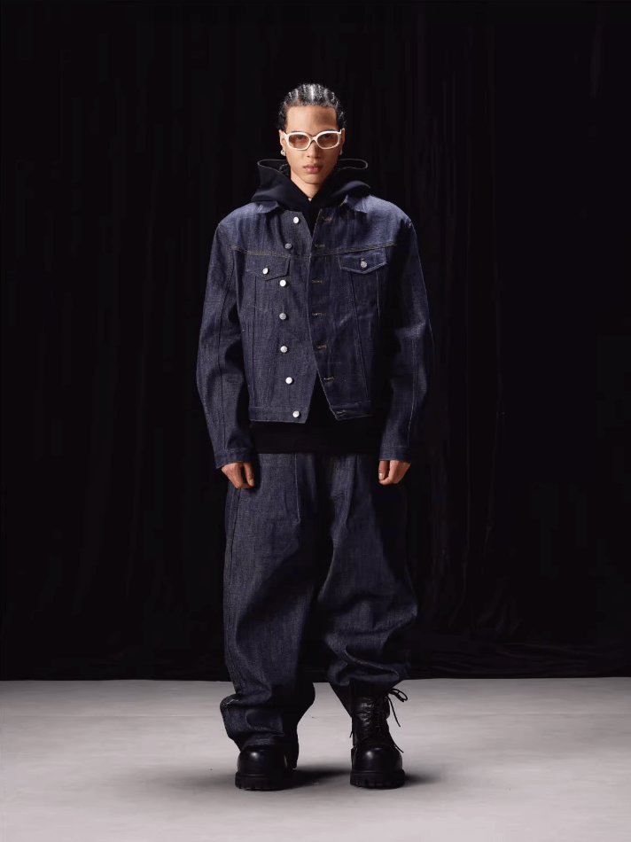 Labt Cowboy Wave Button Denim Jacket