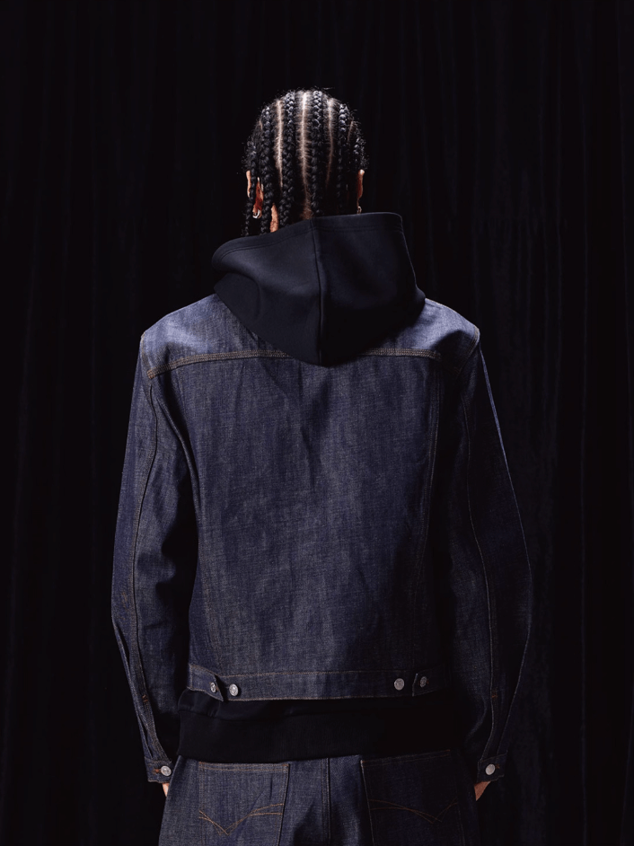 Labt Cowboy Wave Button Denim Jacket
