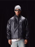 Labt PU Leather Structured Racing Jacket