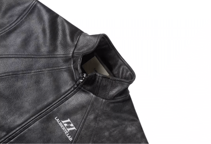 Labt PU Leather Structured Racing Jacket