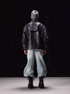 Labt PU Leather Structured Racing Jacket
