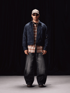Labt Printed Vintage Effect Quilted Work Jacket