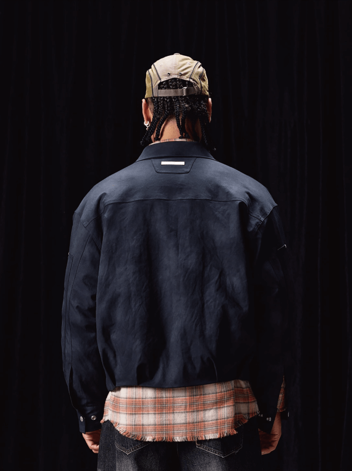 Labt Printed Vintage Effect Quilted Work Jacket