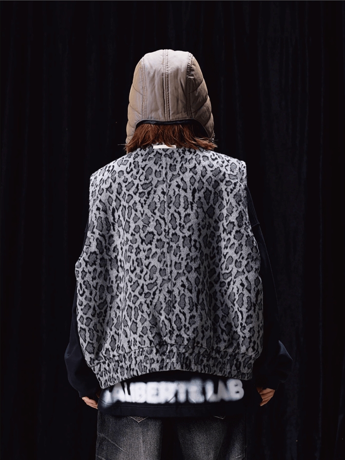 Labt Leopard Print Air Force Vest