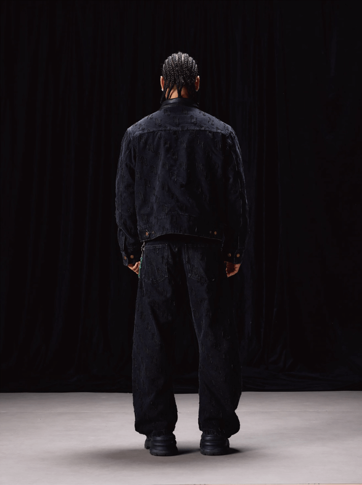 Labt Customized Jacquard Washed Denim Work Jacket