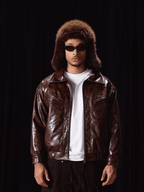 Labt Oil Waxed PU Leather Jacket