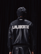Labt Elephant Grain PU Leather Embroidered Patch Jacket