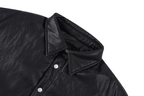 Labt Light Textured PU Leather Down Jacket