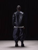 Labt Light Textured PU Leather Down Jacket