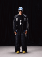 Labt Eagle Embroidered Velvet Feel Souvenir Jacket