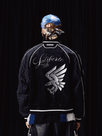 Labt Eagle Embroidered Velvet Feel Souvenir Jacket