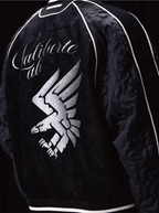 Labt Eagle Embroidered Velvet Feel Souvenir Jacket